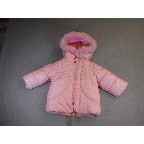 London Fog Girls Toddler puffer jacket with detachable hood size 12 months - Picture 1 of 7